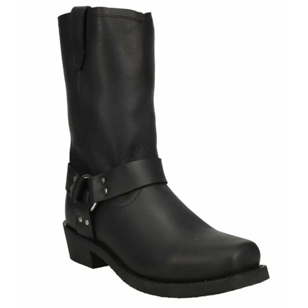 Dingo Dean Harness Pull On  Mens Black Casual Boots DI19057 Size 12 D - Picture 2 of 5